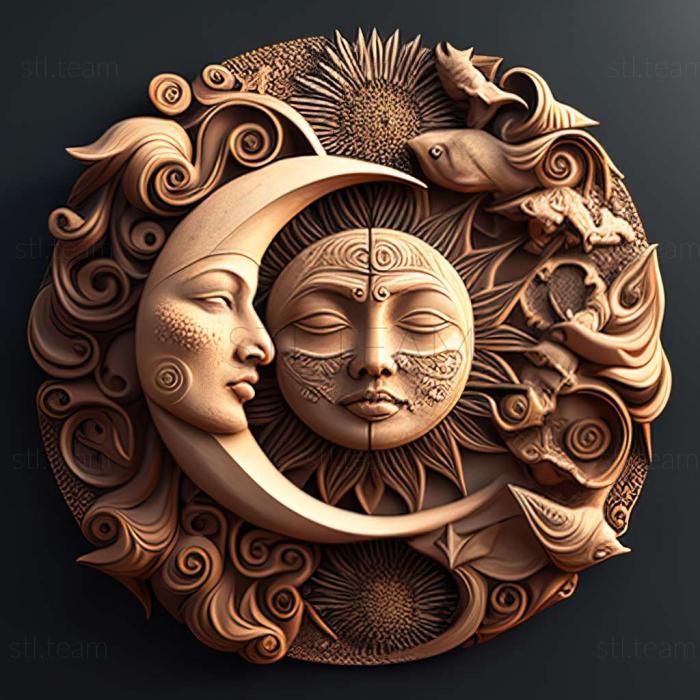 3D model The Sun and Moon game (STL)